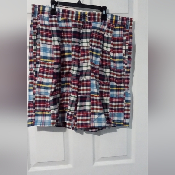 Multicolor Patchwork Mens Shorts Preppy - Picture 1 of 3